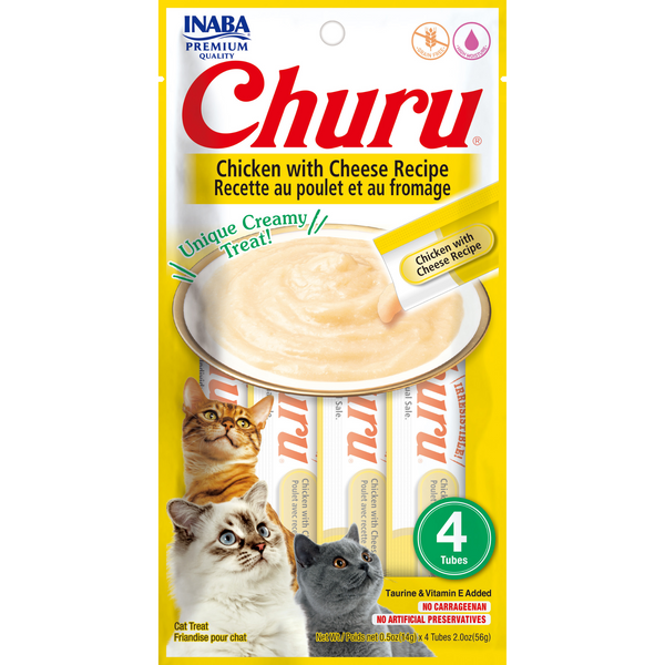 Inaba Cat Treat Churu Puree Chicken With Cheese 56g