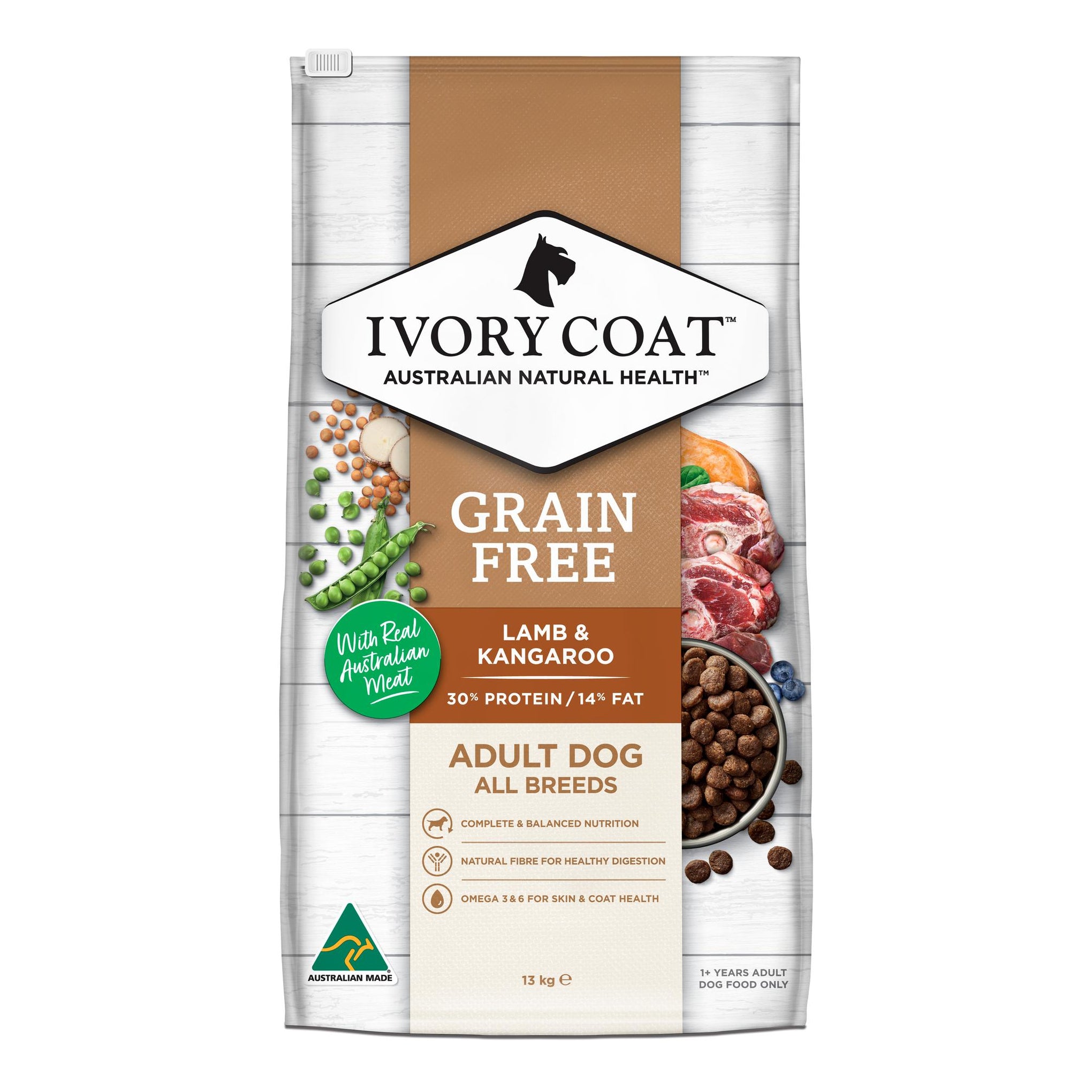 Ivory Coat Adult Grain Free Lamb & Kangaroo Dry Dog Food