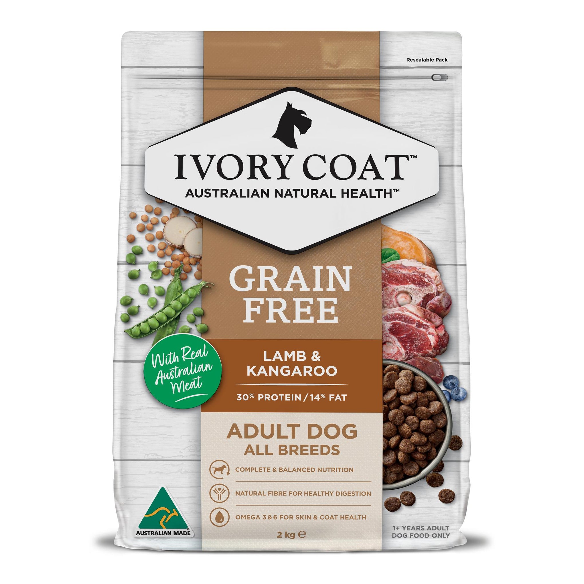 Ivory Coat Adult Grain Free Lamb & Kangaroo Dry Dog Food