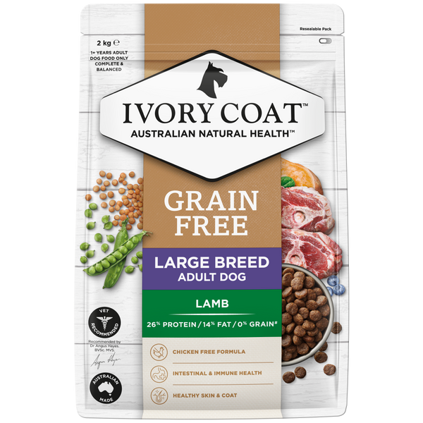 Ivory Coat Adult Grain Free Lamb Large Breed Dry Dog Food