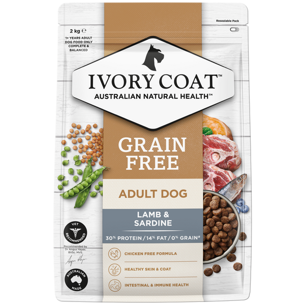 Ivory Coat Adult Grain Free Lamb & Sardine Dry Dog Food