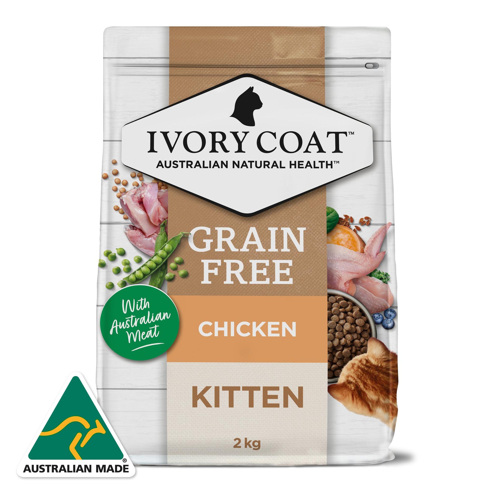 Ivory Coat Grain Free Kitten Grain Free Chicken Cat Dry Food 2kg