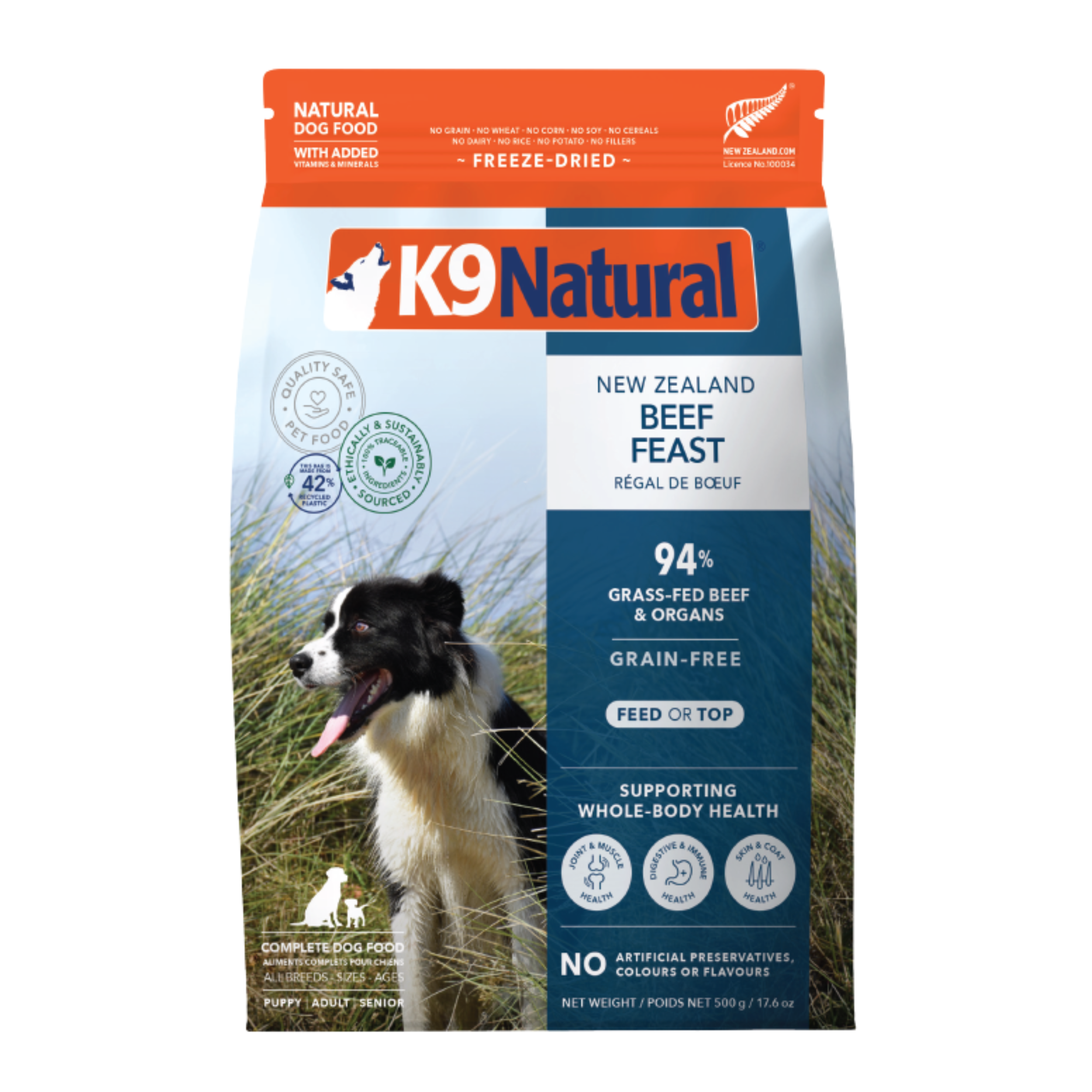 K9 Natural Grain Free Freeze Dried Dog Food Beef