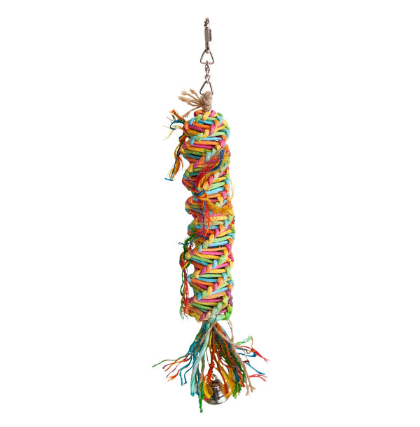 Kazoo Rainbow Sisal Tower Bird Toy Medium
