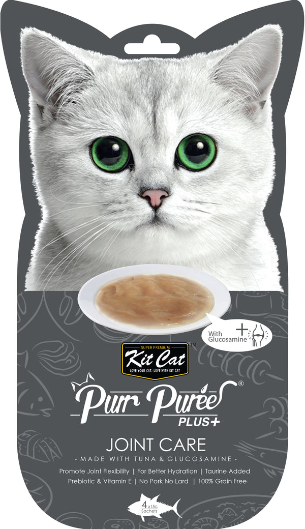 Kit Cat Purr Puree Plus Cat Treat Joint Care 4 x15g