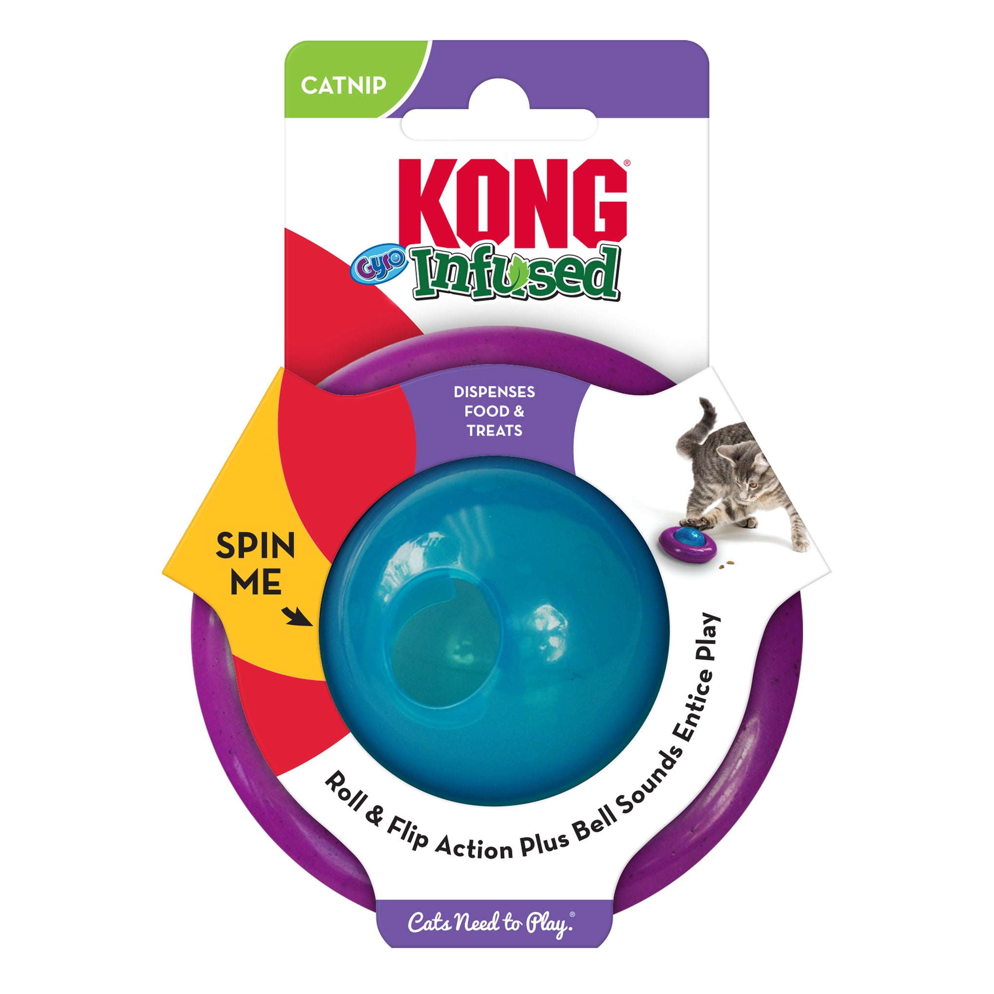 KONG Infused Cat Gyro Interactive Cat Toy