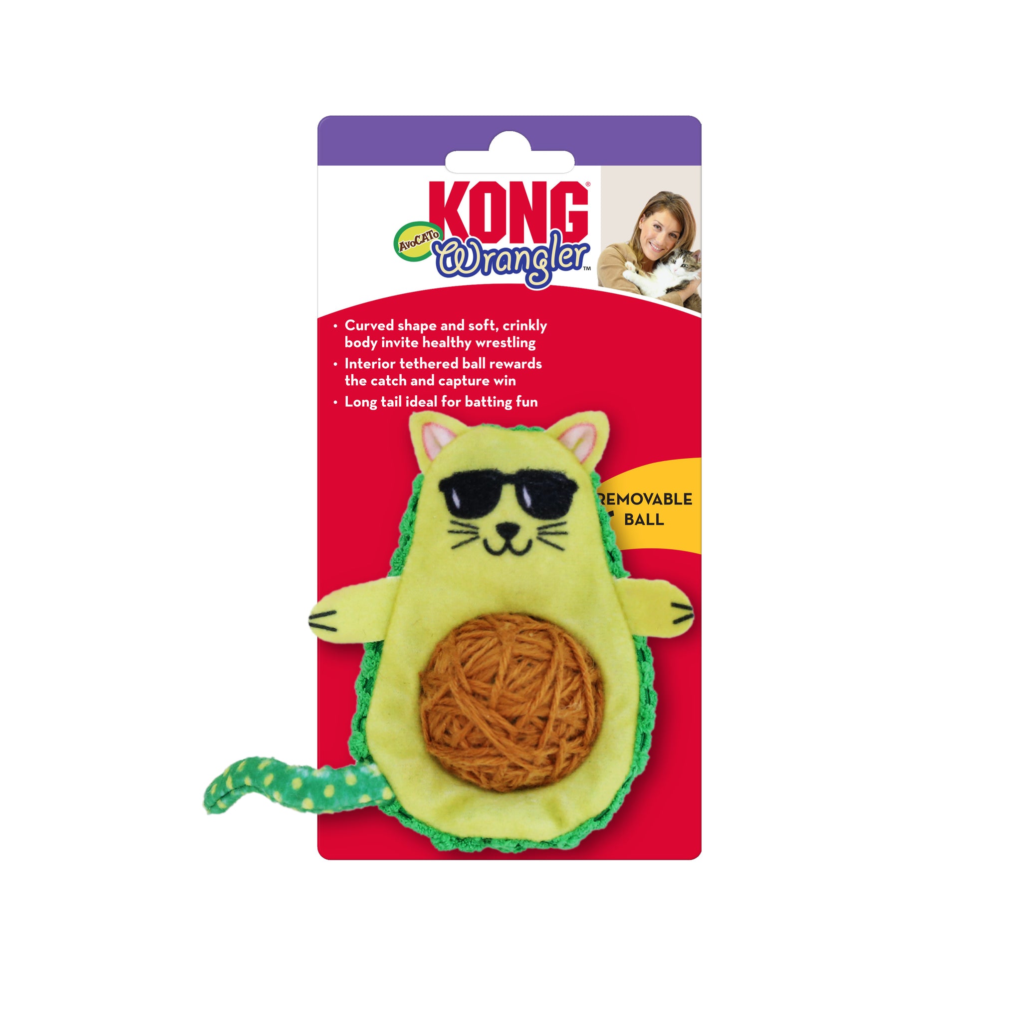 KONG Wrangler AvoCATo Cat Toy