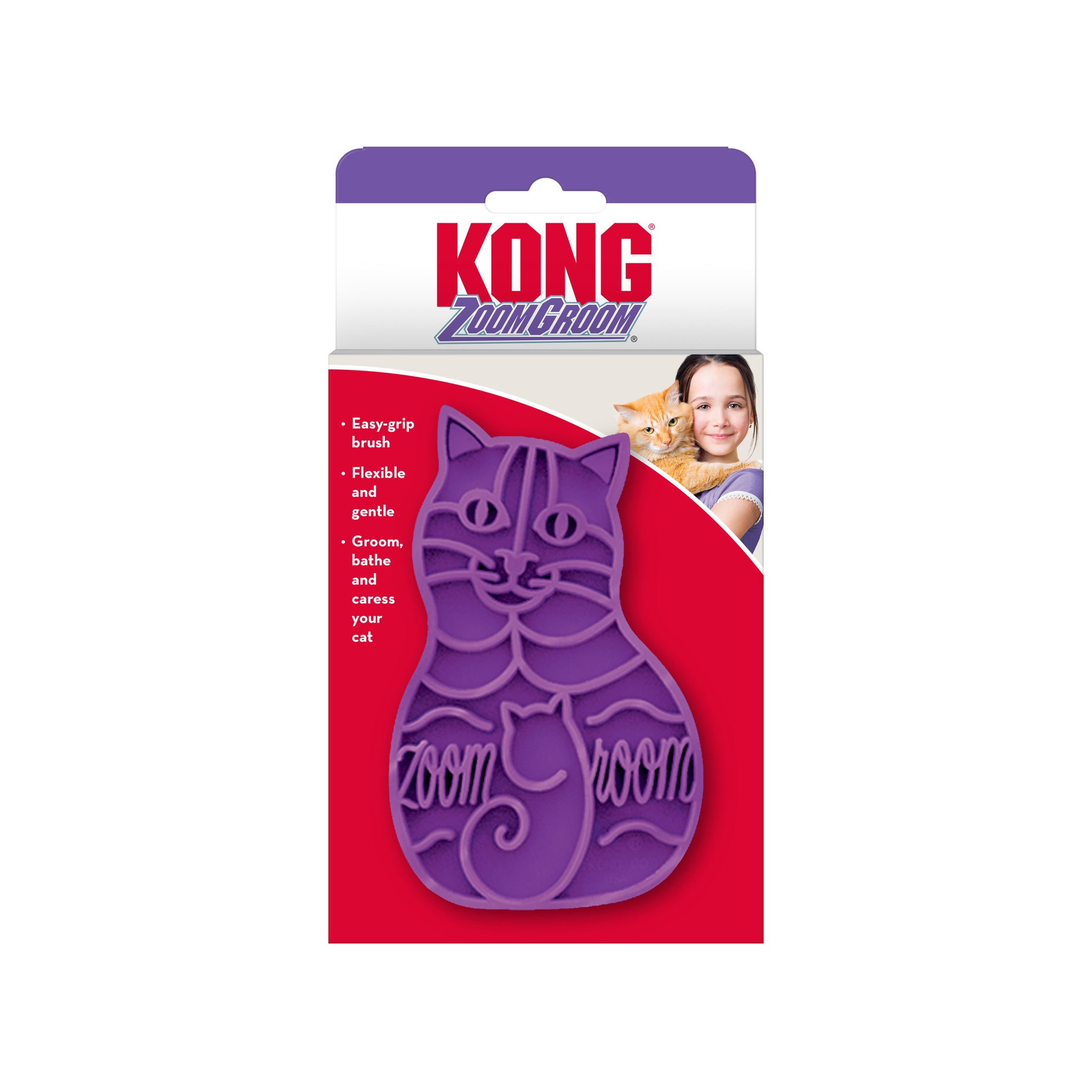 KONG ZoomGroom Brush For Cats