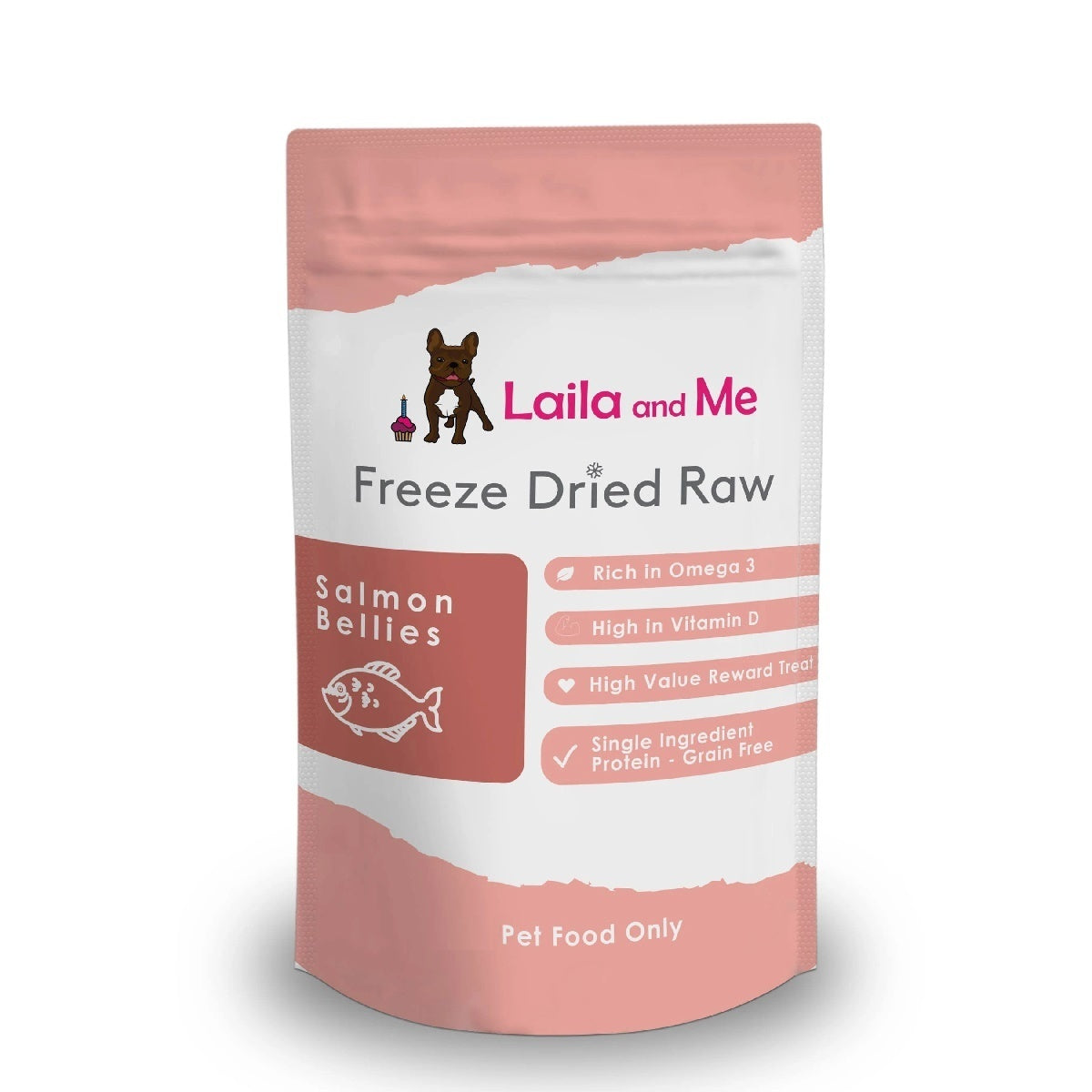 Laila & Me Freeze Dried Raw Salmon Bellies Dog and Cat Treats 60g