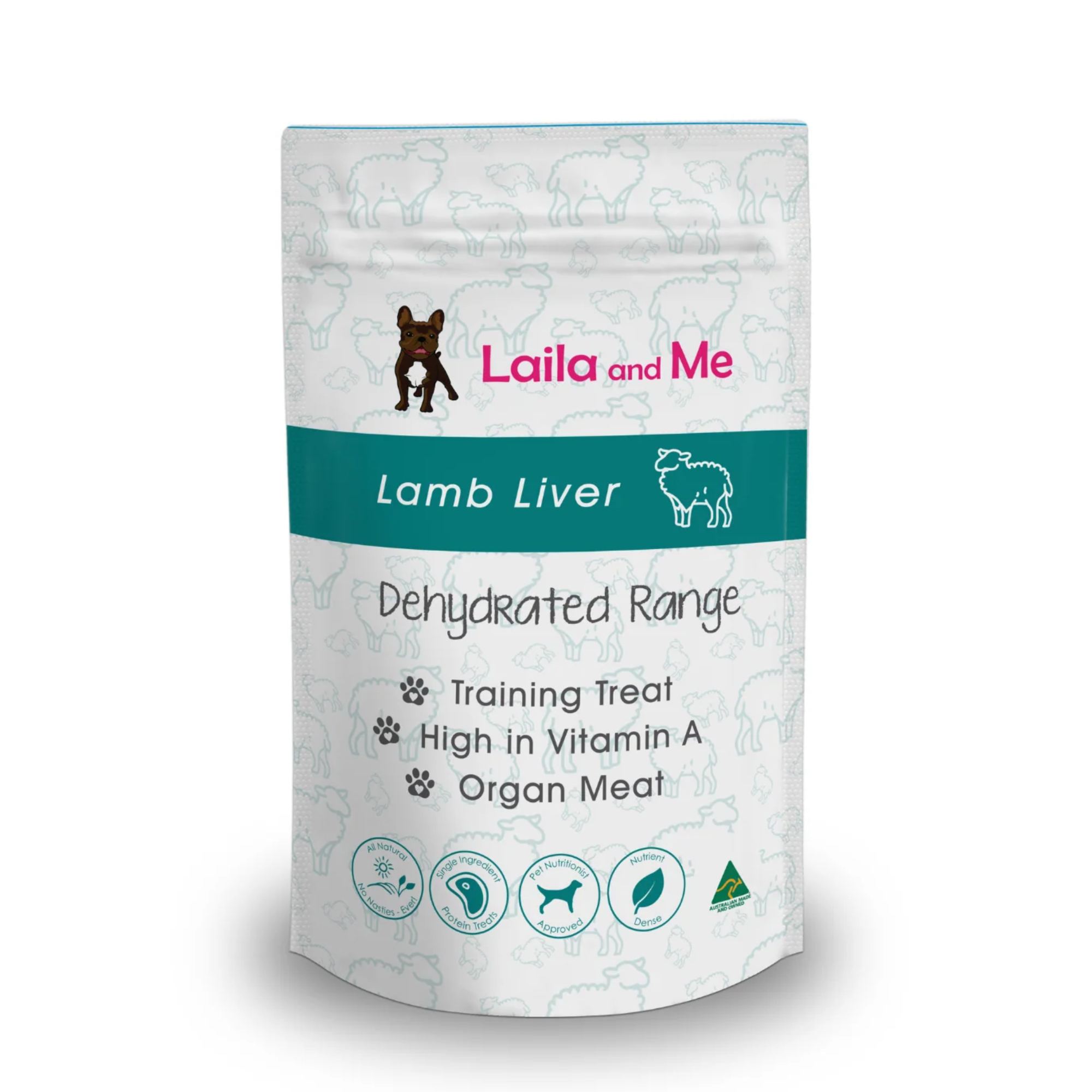 Laila & Me Dehydrated Australian Lamb Liver Cat & Dog Treats 100g