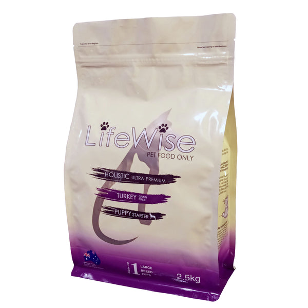 LifeWise Dog Puppy (Stage 1) Starter Grain Free Turkey Lamb Vegetable Dry Food 2.5kg