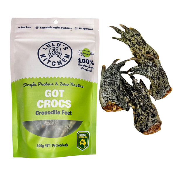 Lulu's Kitchen Got Crocs Crocodile Feet Dog Treat 100g