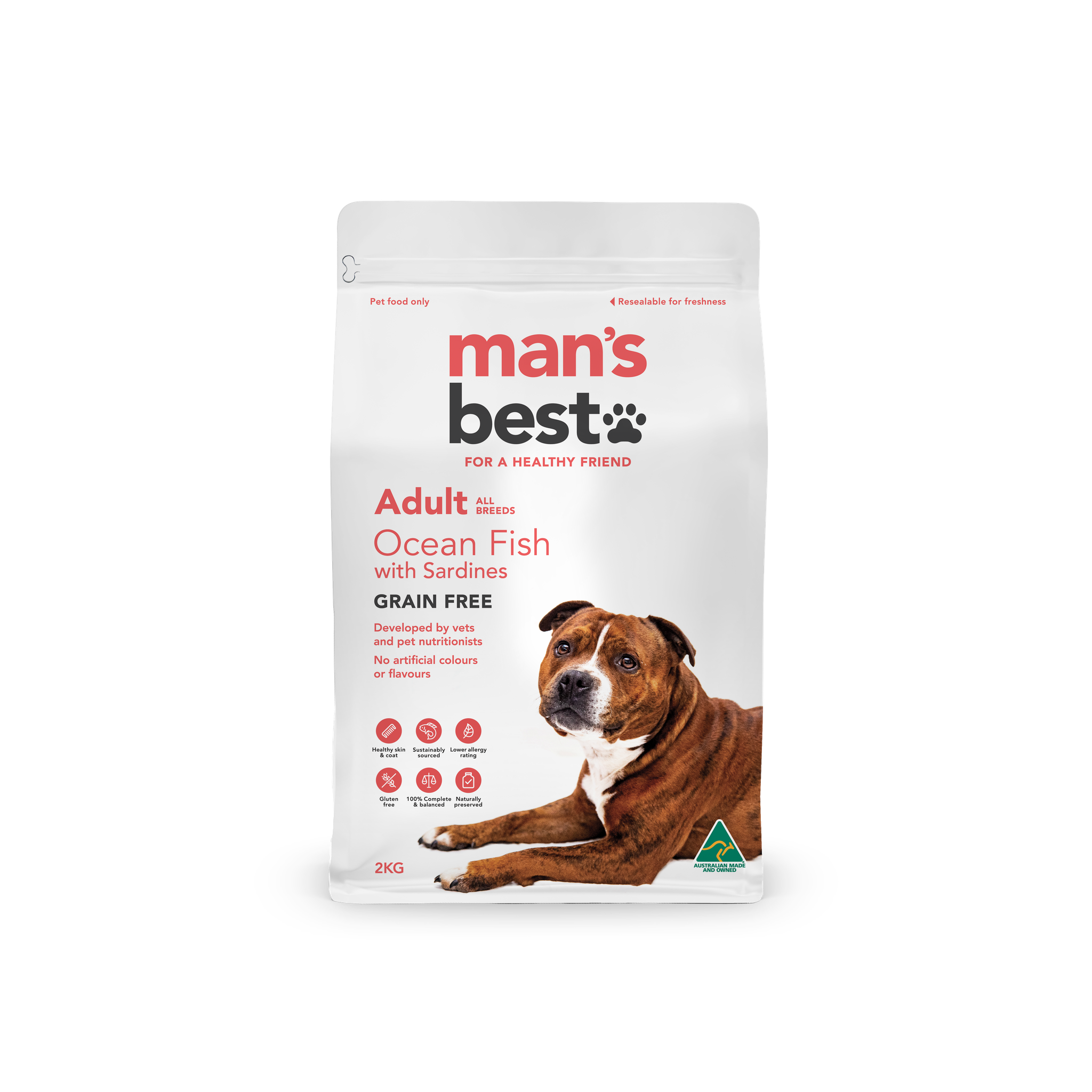 Mans Best Grain Free Adult Ocean Fish Dry Dog Food