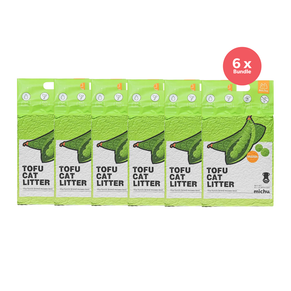 Michu Natural Clumping Cat Litter Original 6L x 6