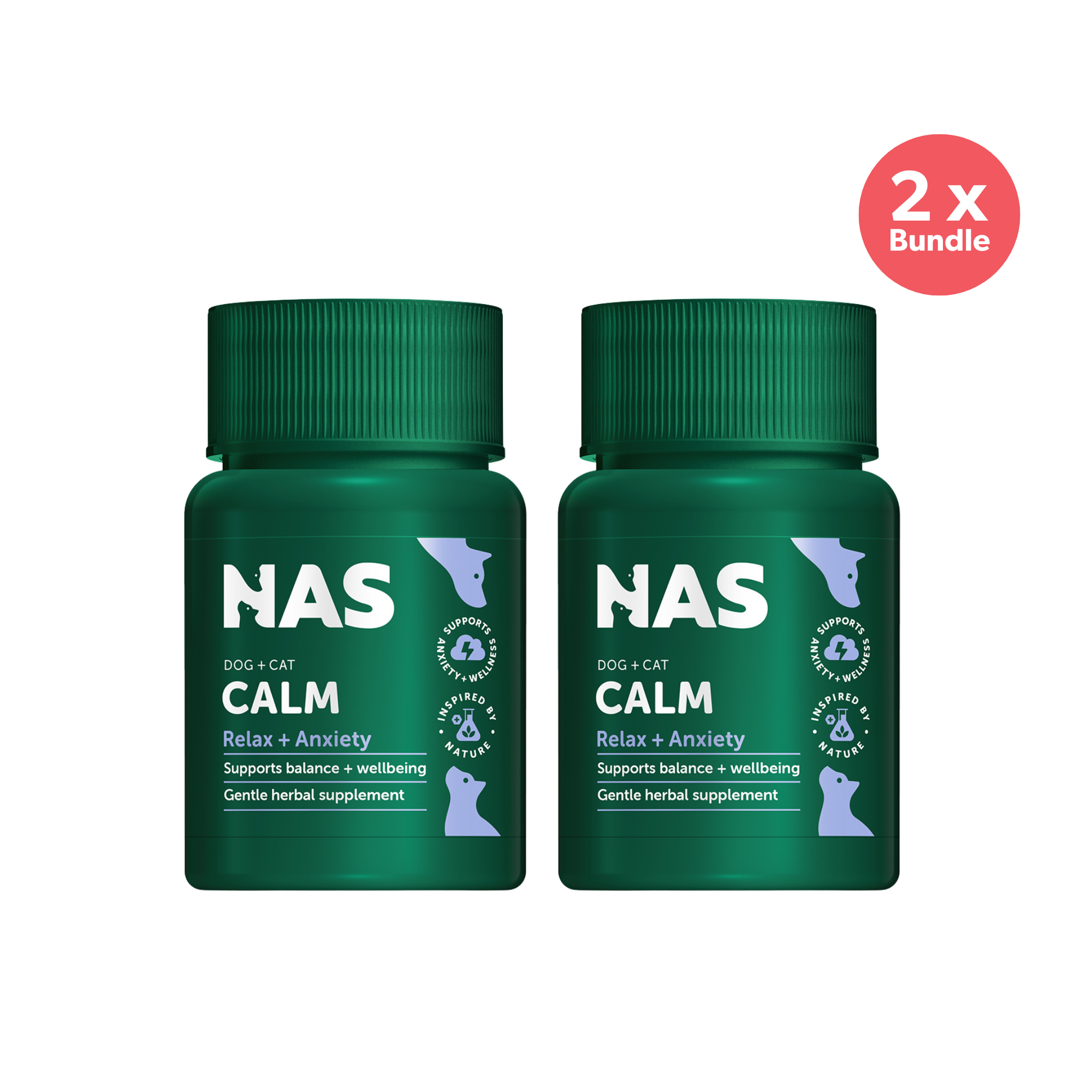 Natural Animal Solutions Dog and Cat Calm 60 Pack x 2