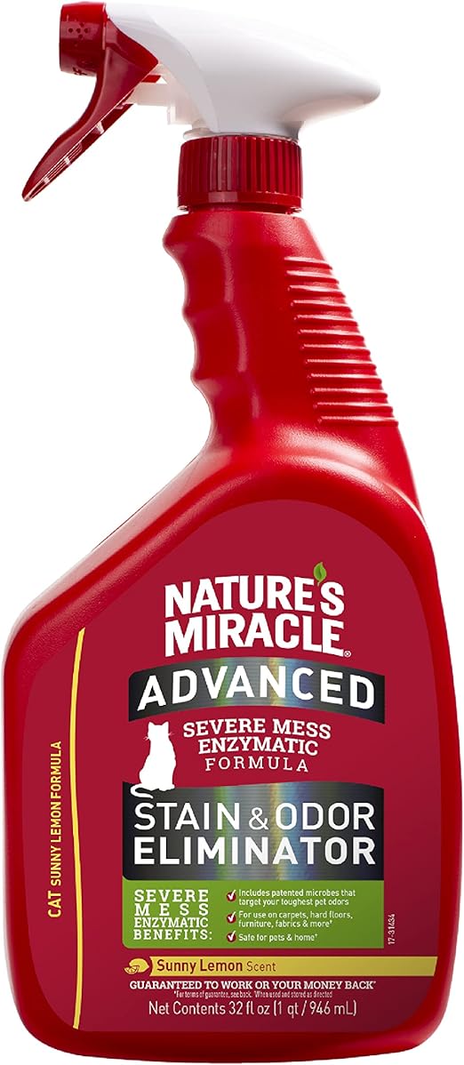 Nature's Miracle Advanced Cat Stain and Odour Eliminator Lemon 946ml