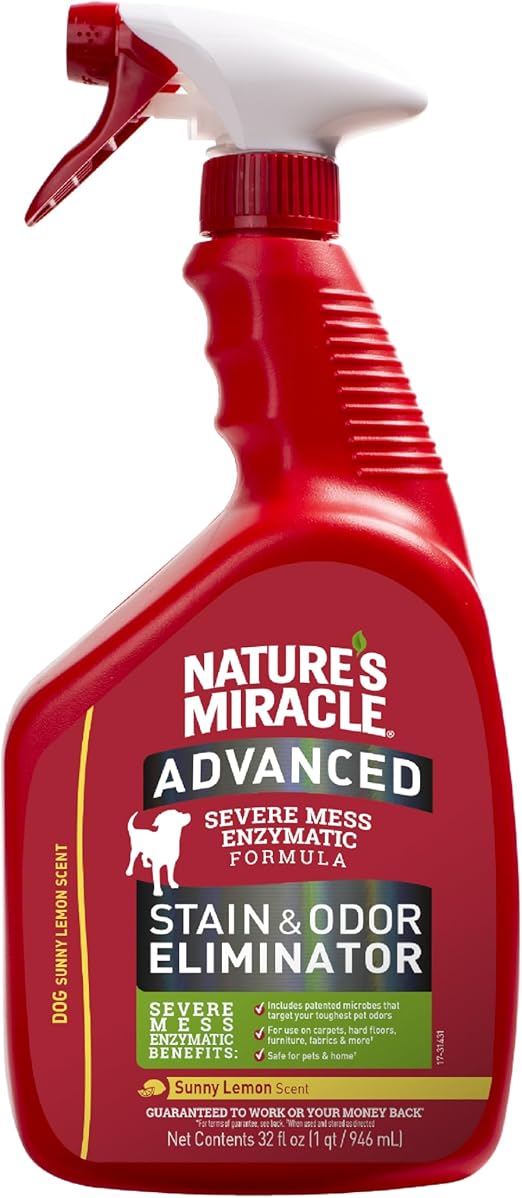 Nature's Miracle Advanced Dog Stain and Odour Eliminator Lemon 946ml