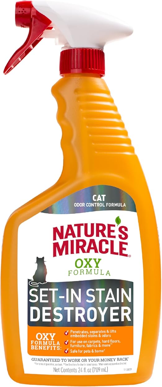 Nature's Miracle Oxy Formula Cat Set in Stain Destroyer Odour Control 709ml