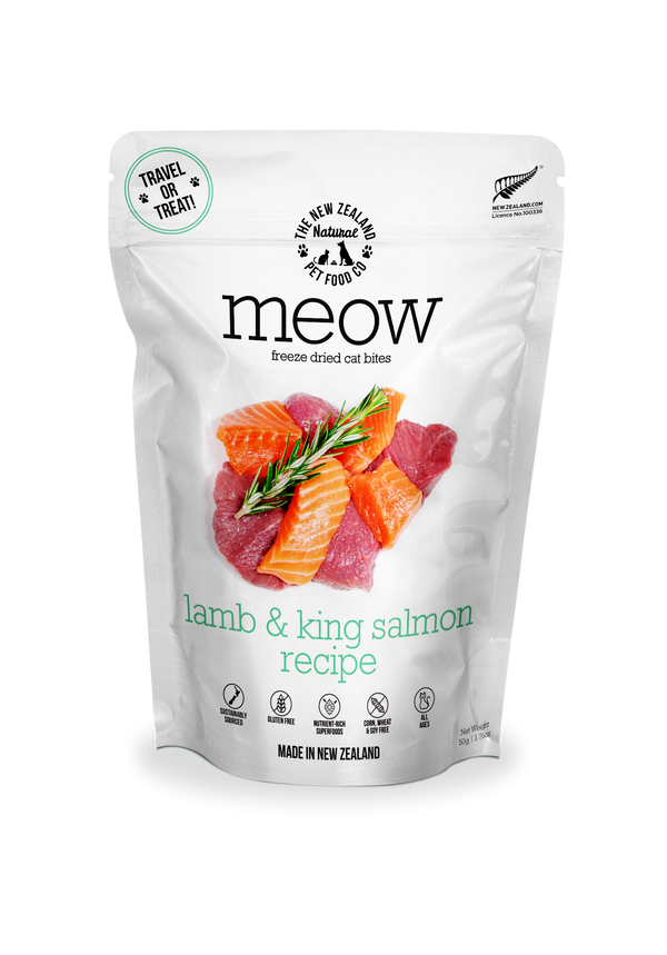 New Zealand Naturals Meow Freeze Dried Cat Treat Lamb & Salmon 50g