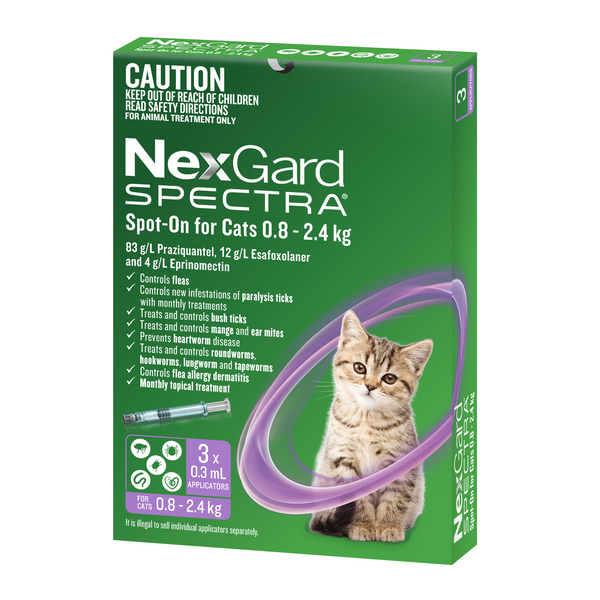 NexGard SPECTRA Spot On For Cats 0.8-2.4kg