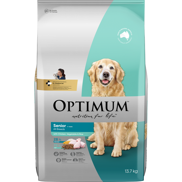 Optimum Chicken Vegetables With Rice All Breeds Senior 7+ Dry Dog Food 13.7kg