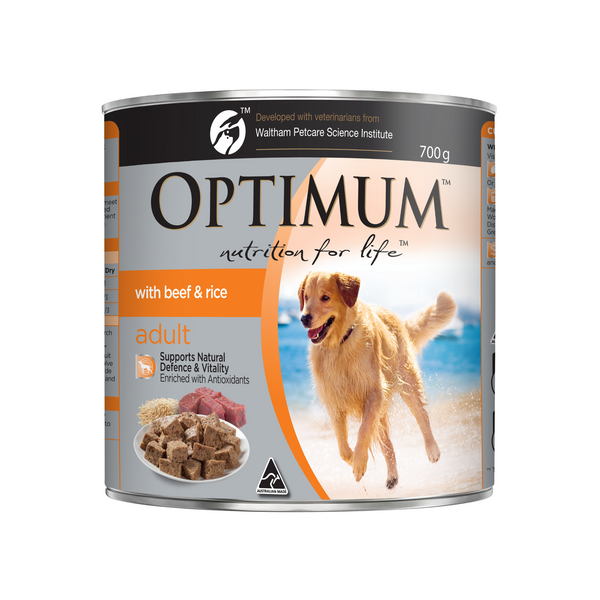 Optimum Dog Adult Beef Rice & Egg 700g x 12