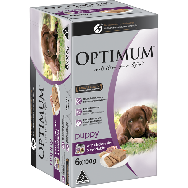 Optimum Puppy Chicken Rice & Vegetables 100g x 6