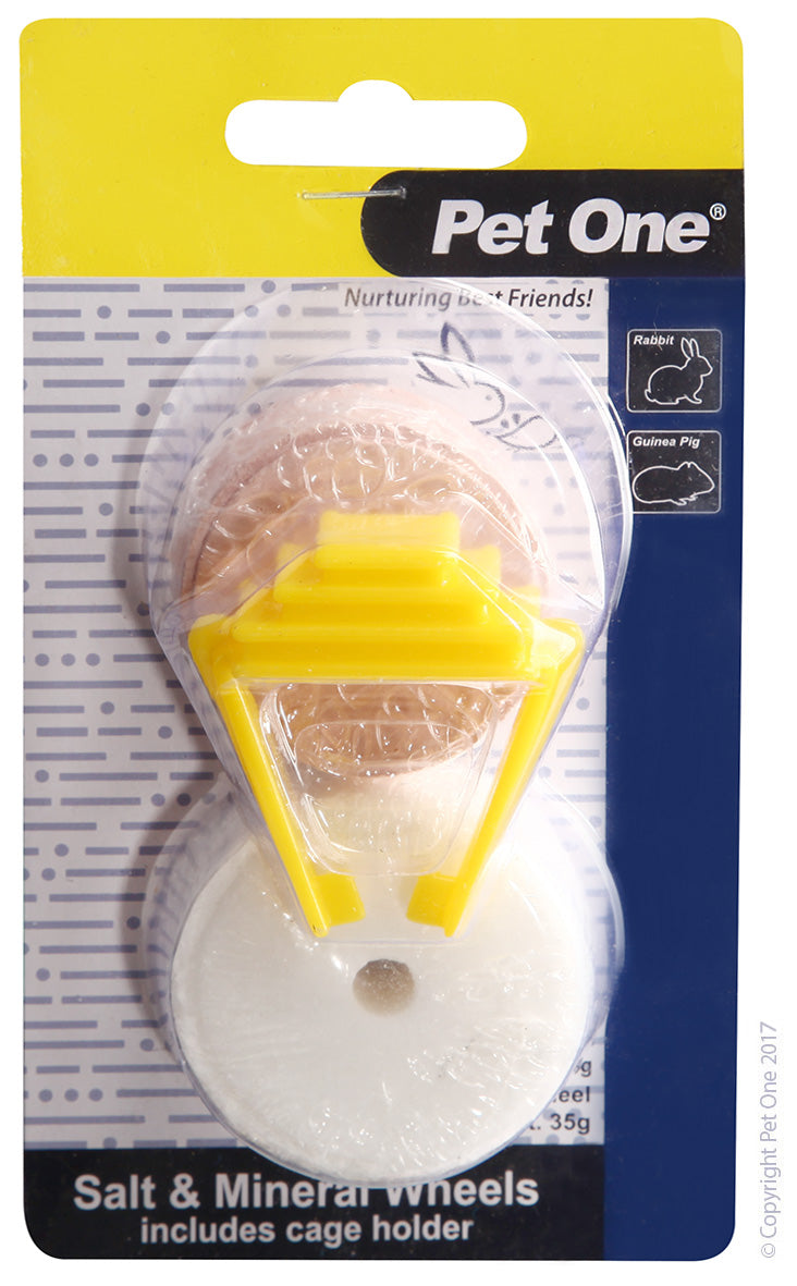 Pet One Small Animal Salt Lick And Mineral Wheel With Clip