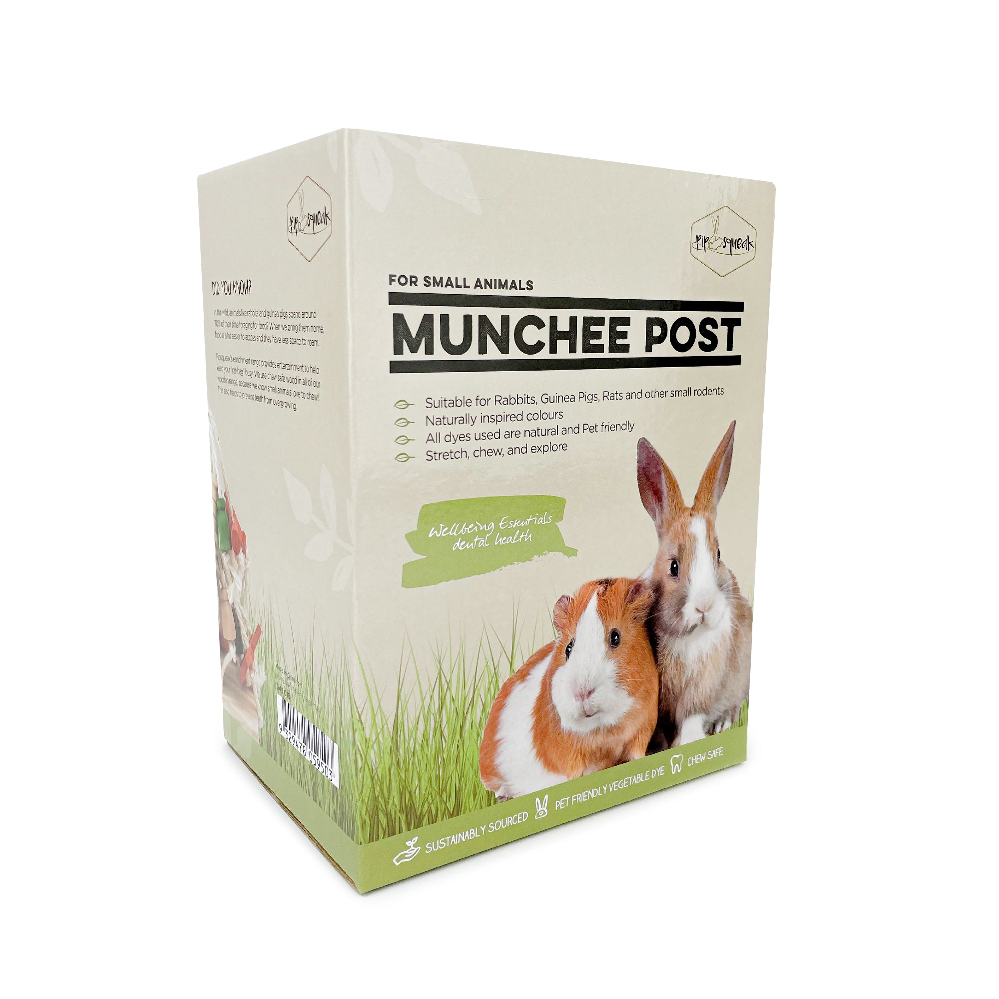 Pipsqueak Munchee Post Small Animal Toy