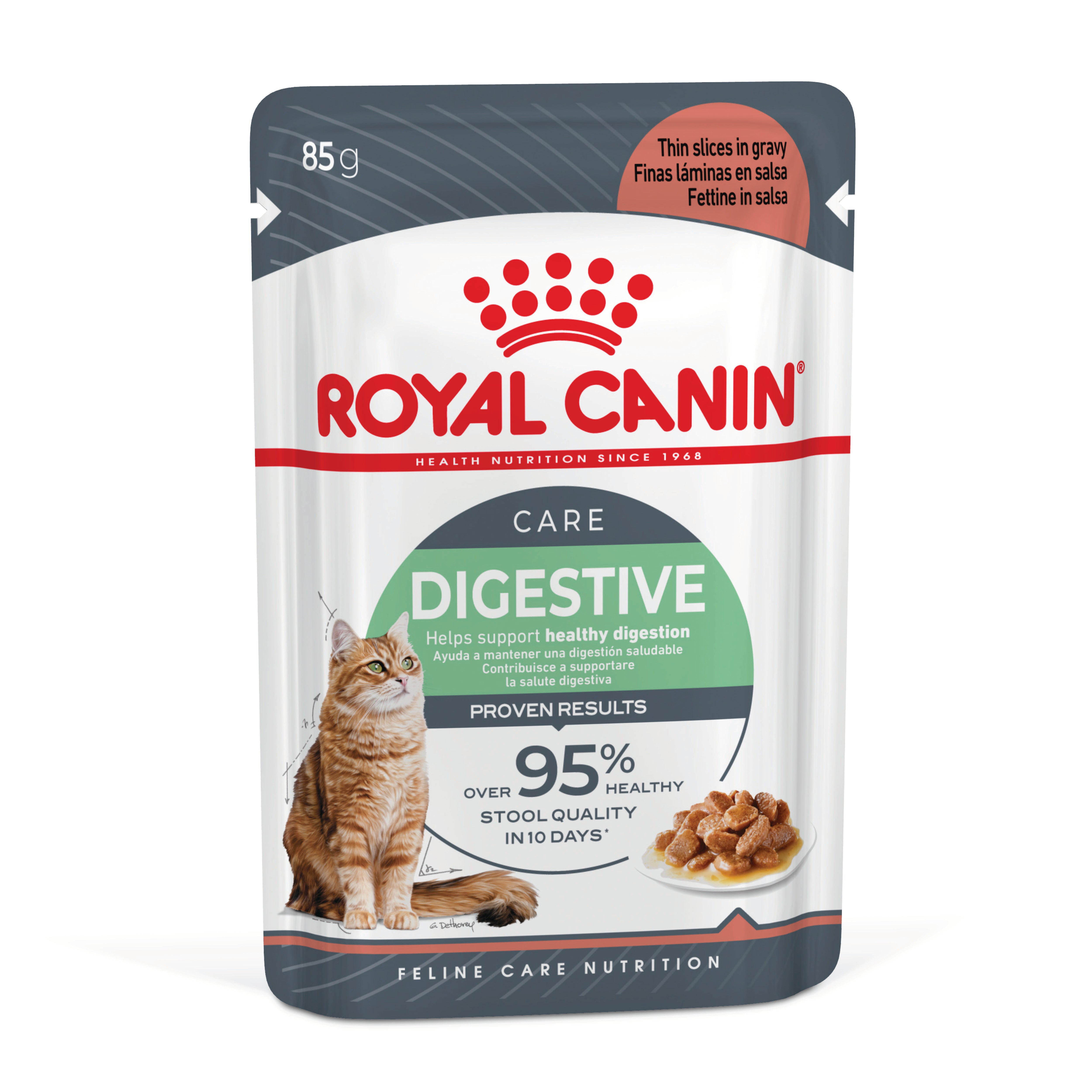 Royal Canin Digestive Care Gravy Adult Wet Cat Food Pouches 85g x 12