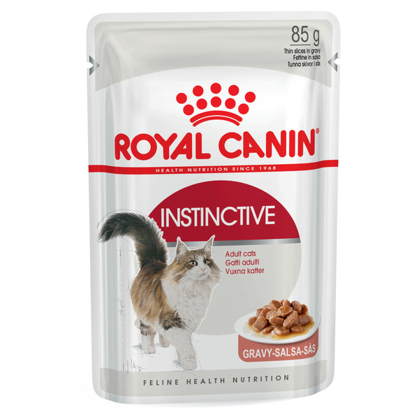 Royal Canin Instinctive With Gravy Adult Wet Cat Food Pouches 85g x 12