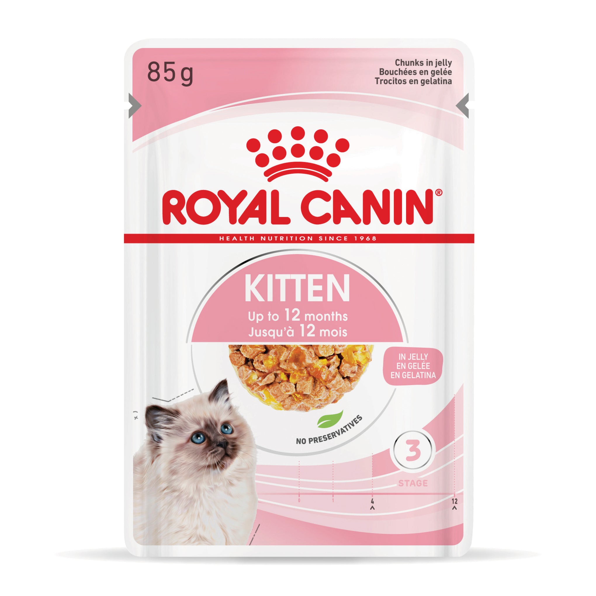 Royal Canin Kitten Instinctive with Jelly Wet Cat Food Pouches 85g x 12