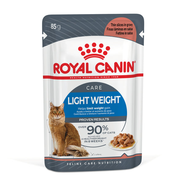 Royal Canin Light Weight Care with Gravy Adult Wet Cat Food Pouches 85g x 12