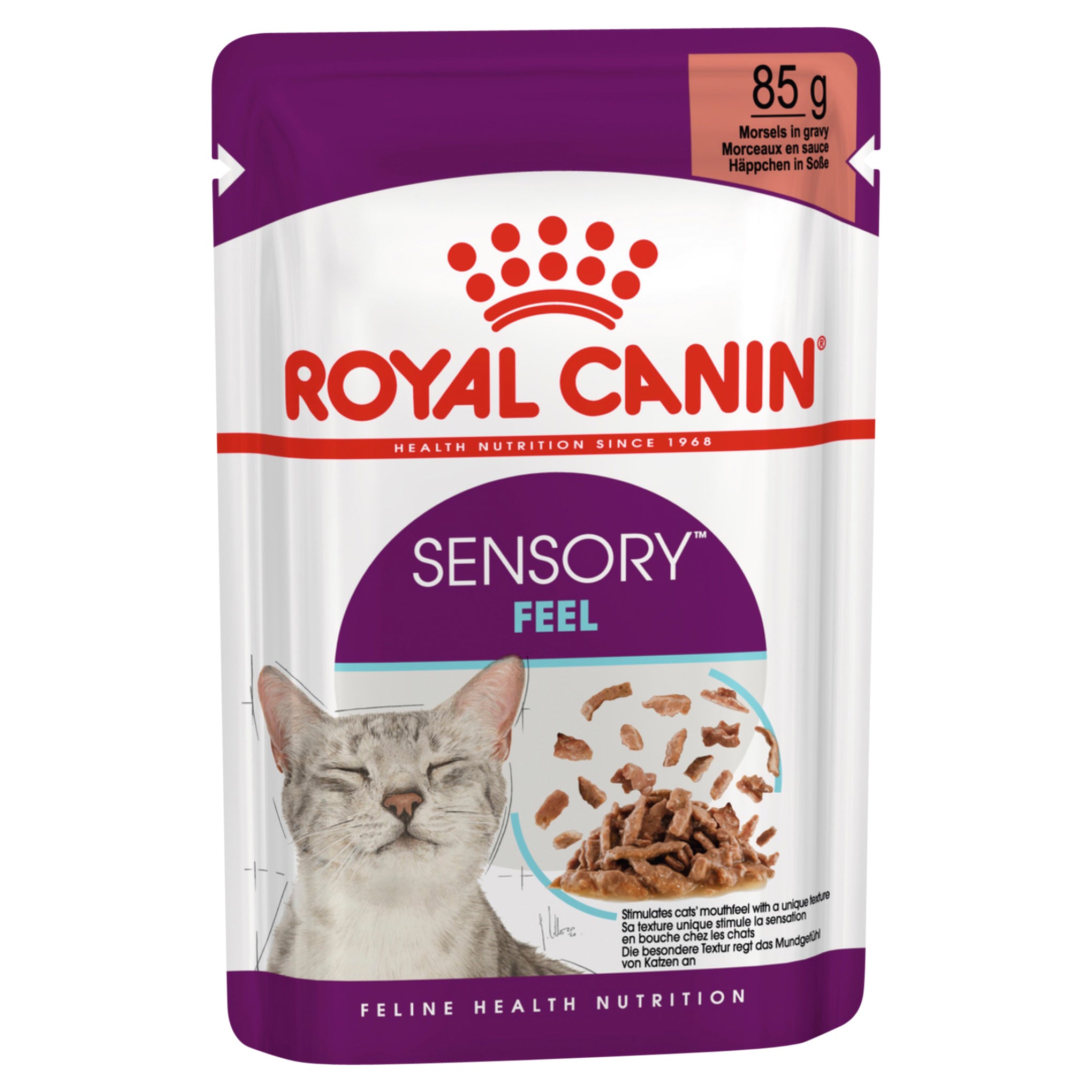 Royal Canin Sensory Feel Gravy Adult Wet Cat Food Pouches 85g x 12