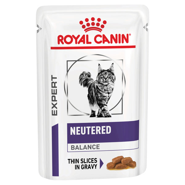 Royal Canin Veterinary Diet Neutered Balance Adult Wet Cat Food Pouches 85g x 12