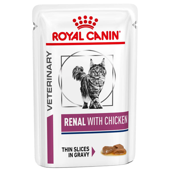 Royal Canin Veterinary Diet Renal Chicken Adult Wet Cat Food 85g x 12