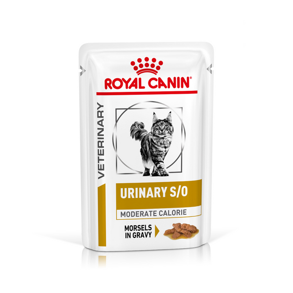 Royal Canin Veterinary Diet Urinary S/O Moderate Calorie Adult Wet Cat Food 85g x 12