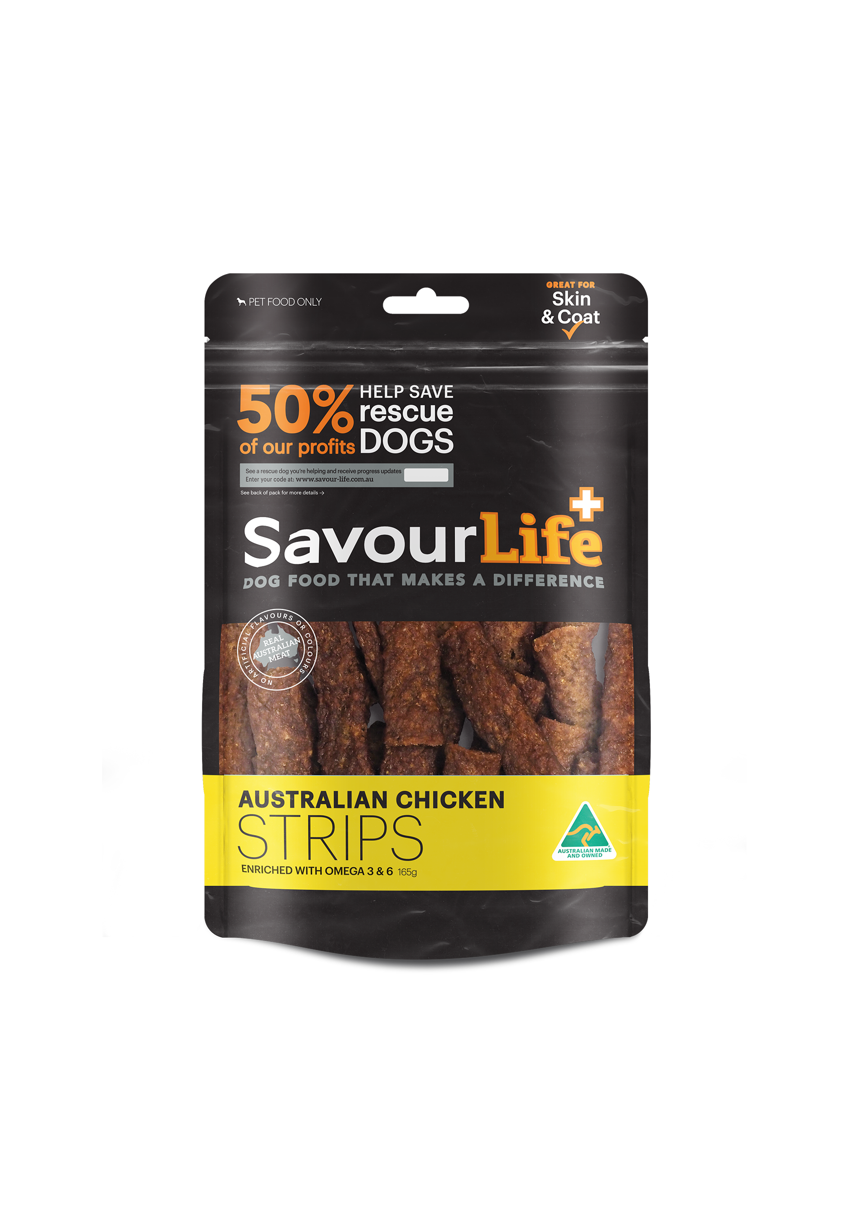 SavourLife Dog Treat Australian Chicken Strips 165g