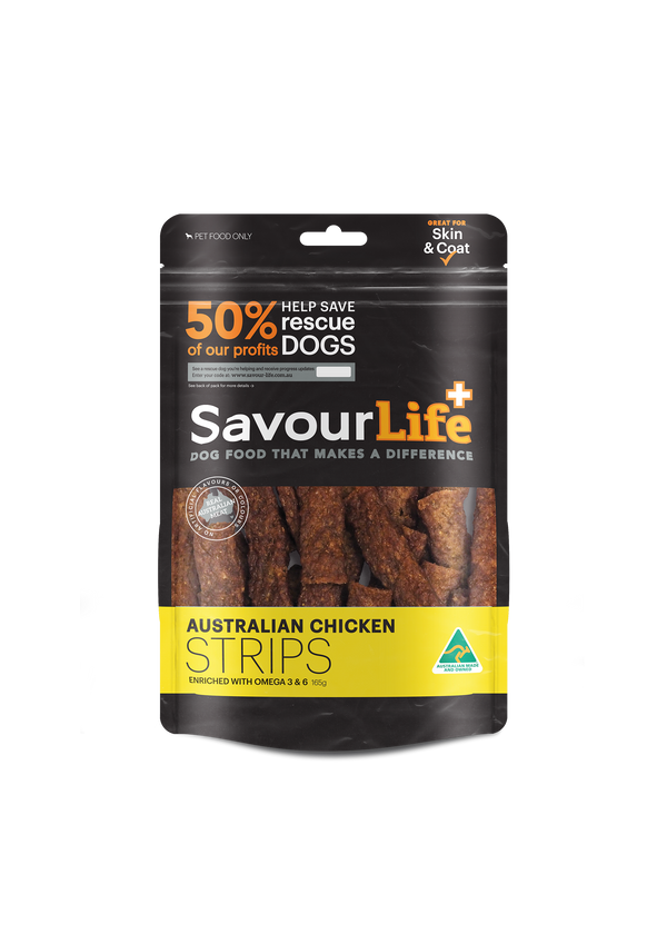 SavourLife Dog Treat Australian Chicken Strips 165g