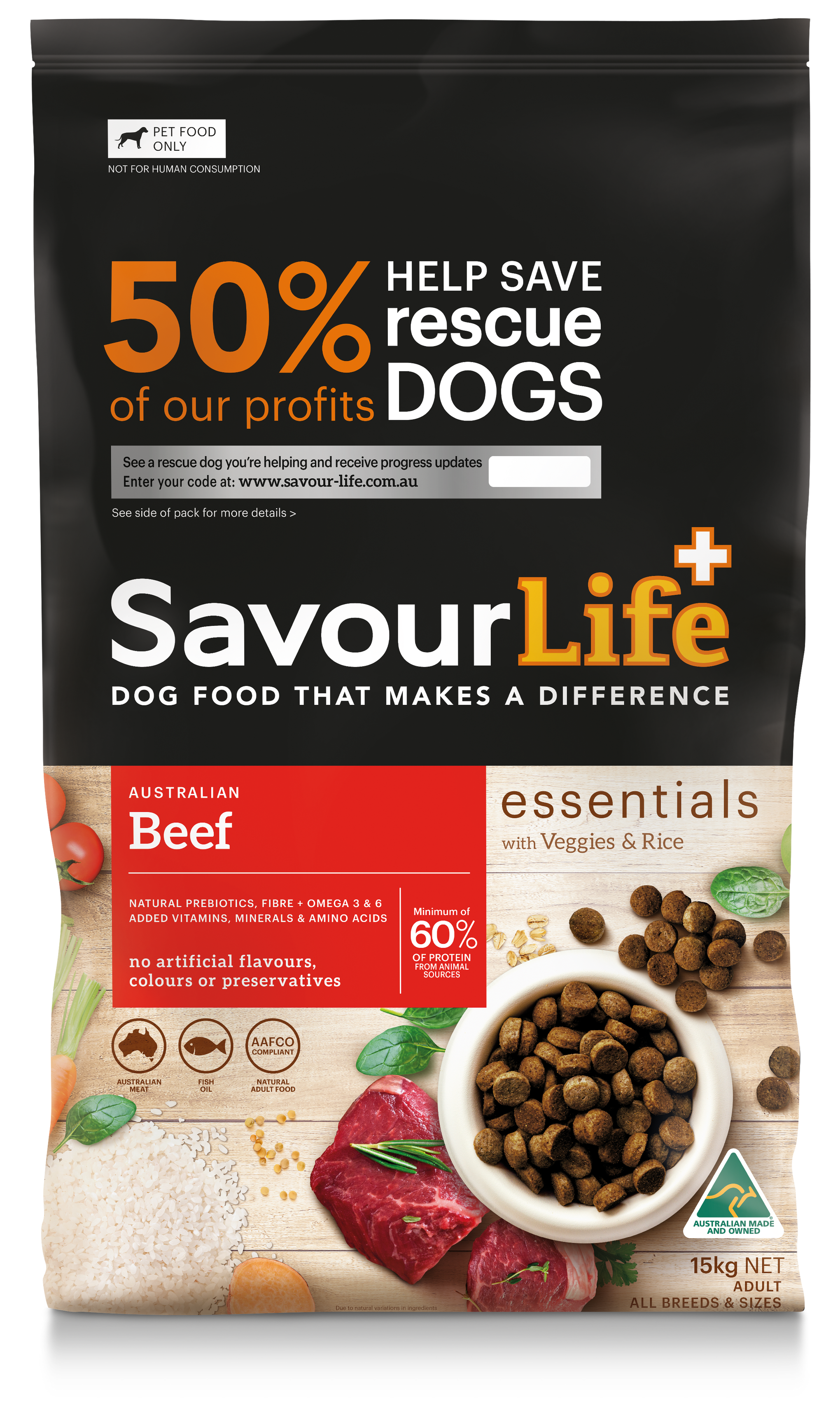 SavourLife Essentials Adult Dog Standard Beef Dry Food