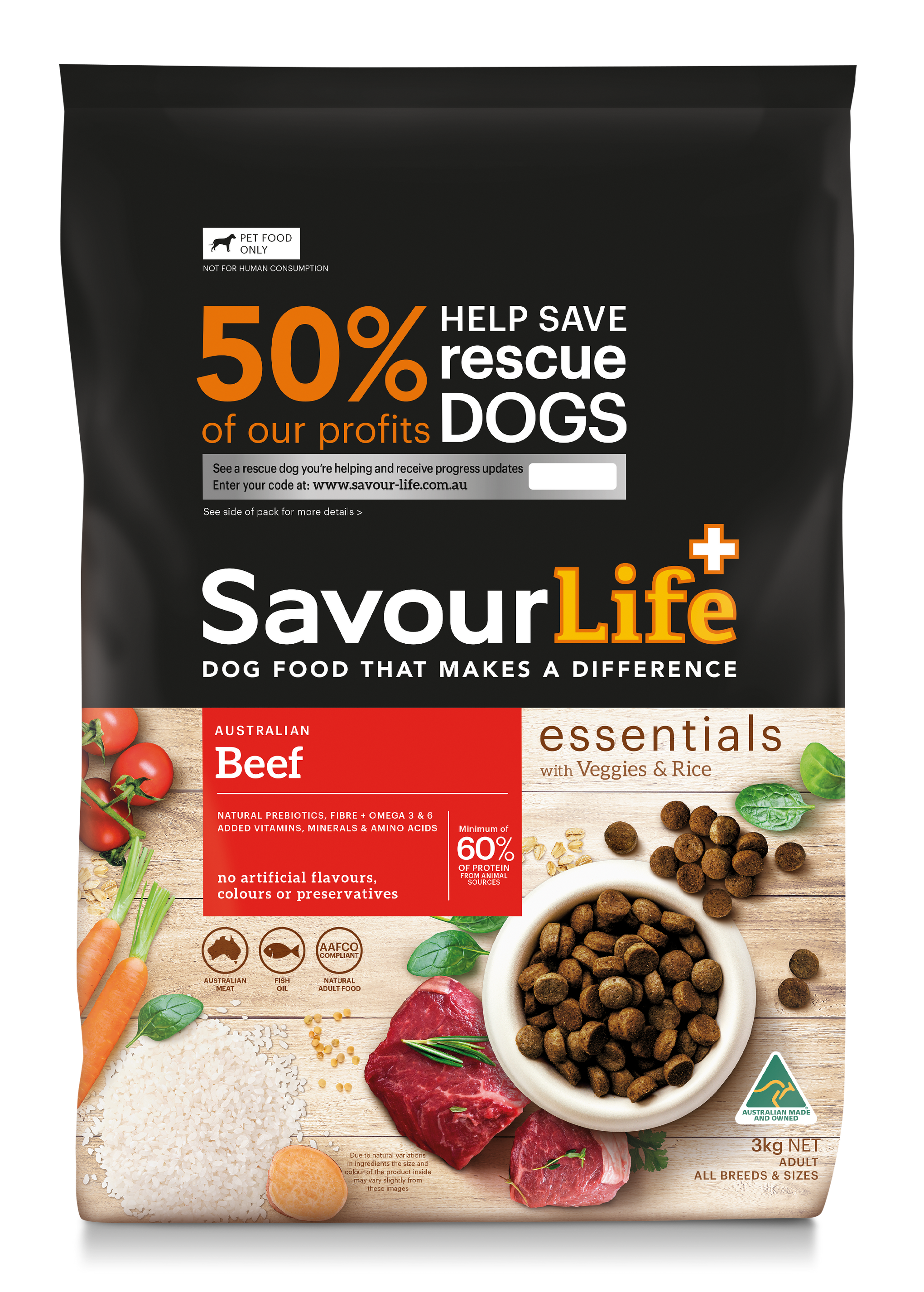 SavourLife Essentials Adult Dog Standard Beef Dry Food