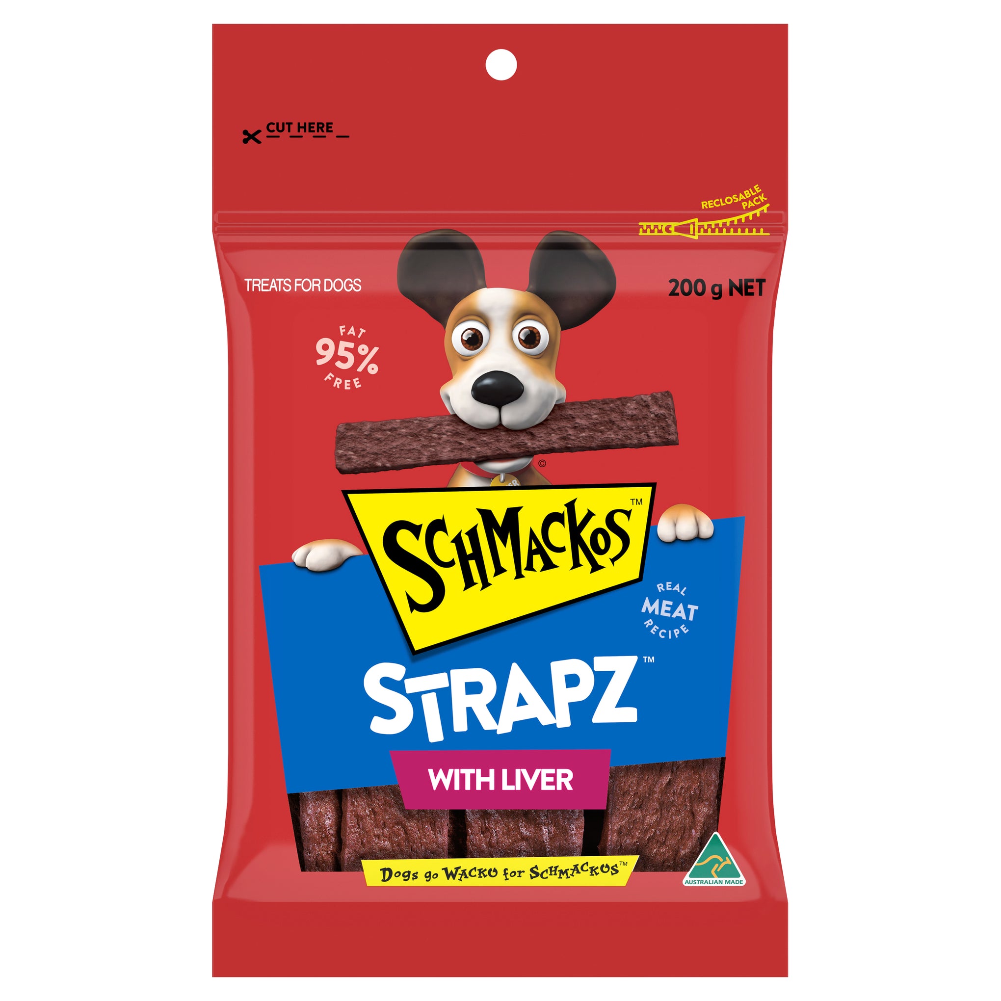 Schmackos Dog Treat Strapz Liver Dog Treat