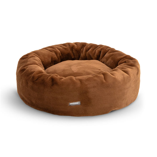 Snooza Luxe Fur Cuddler Dog Bed Nutmeg