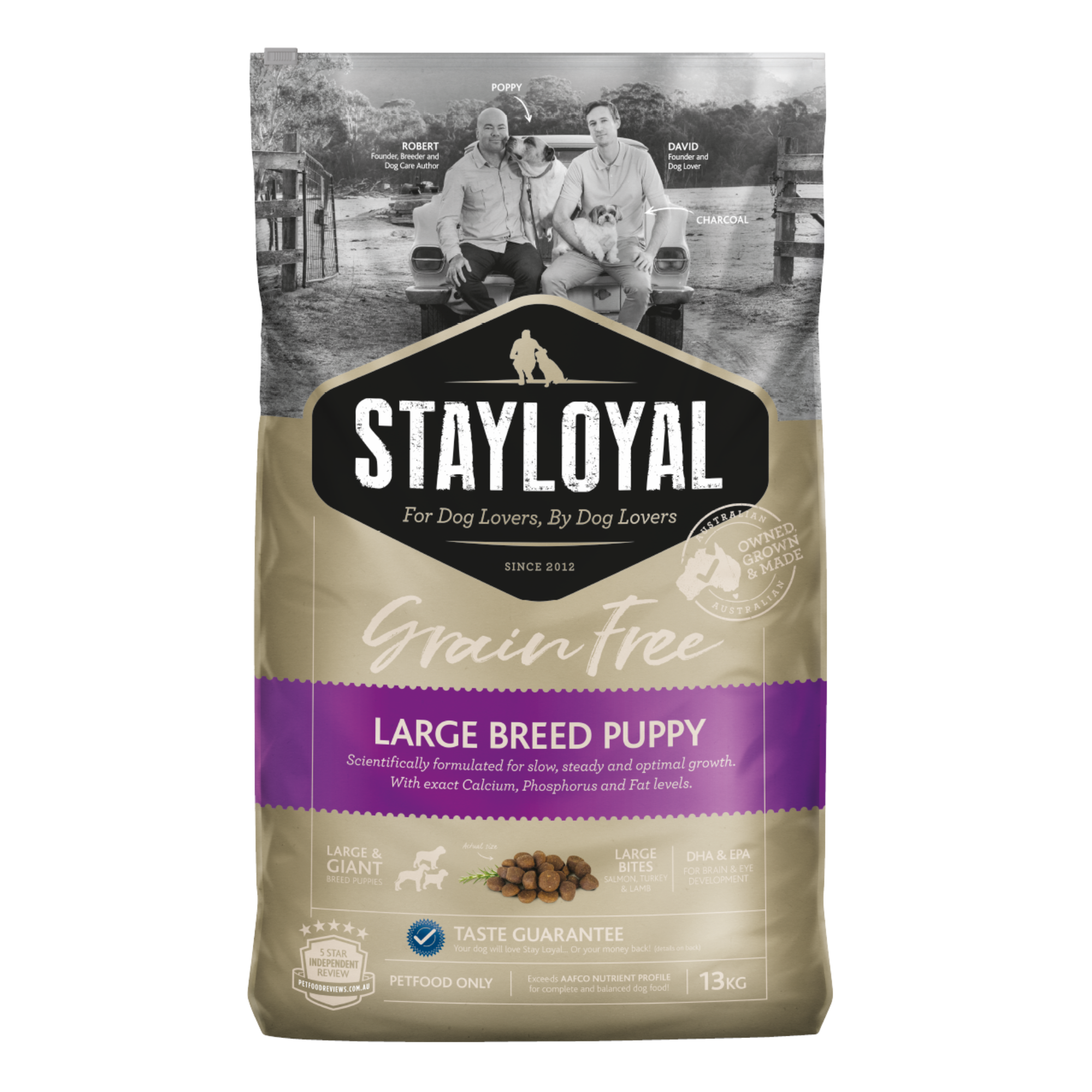 Stay Loyal Premium Large Breed Puppy Grain Free Salmon Turkey Dry Dog Food 13kg