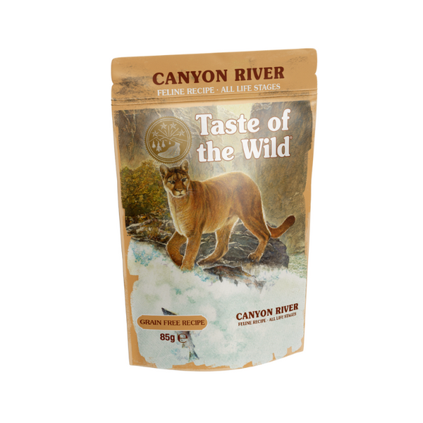 Taste of the Wild Canyon River Chunks in Gravy Wet Cat Food Pouch 85g x 12