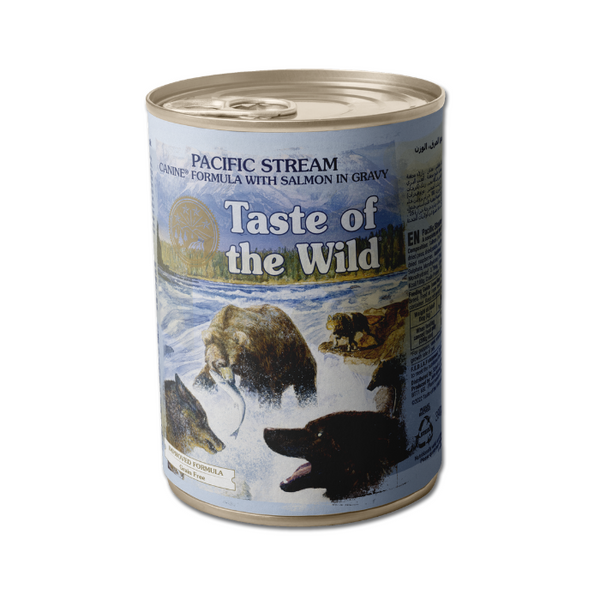 Taste of the Wild Pacific Stream Salmon Wet Dog Food Can 390g x 12