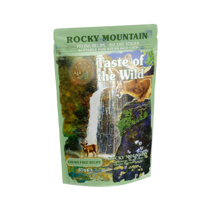 Taste of the Wild Rocky Mountain Chunks in Gravy Pouch Wet Cat Food 85g x 12