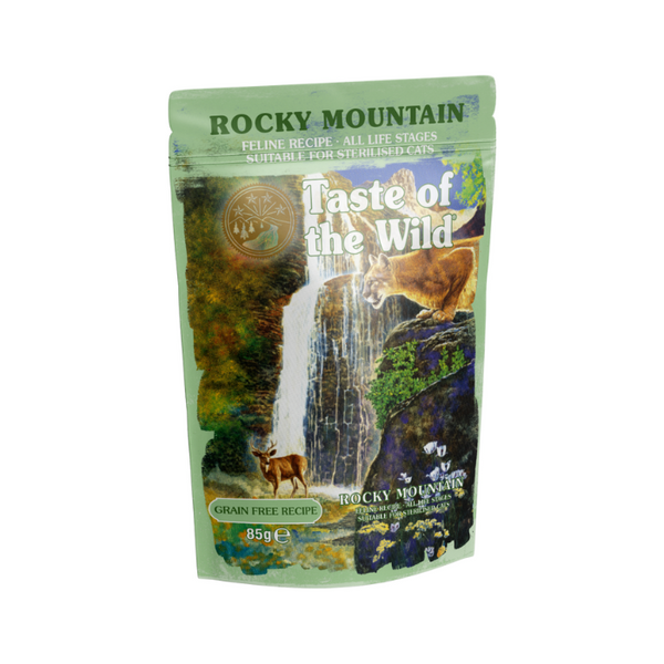 Taste of the Wild Rocky Mountain Chunks in Gravy Pouch Wet Cat Food 85g x 12