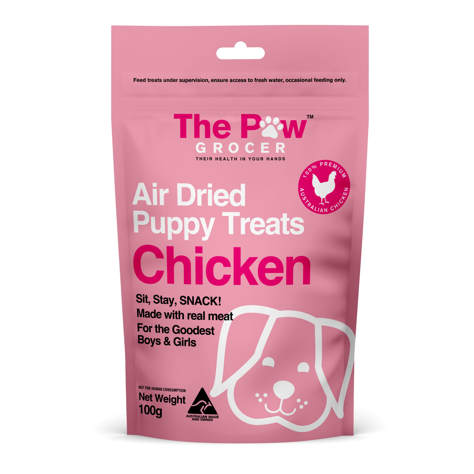 The Paw Grocer Air Dried Puppy Training Treats Chicken 100g