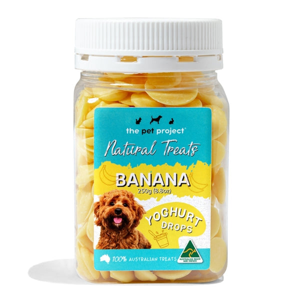 The Pet Project Dog Treat Yoghurt Drops Banana 250g